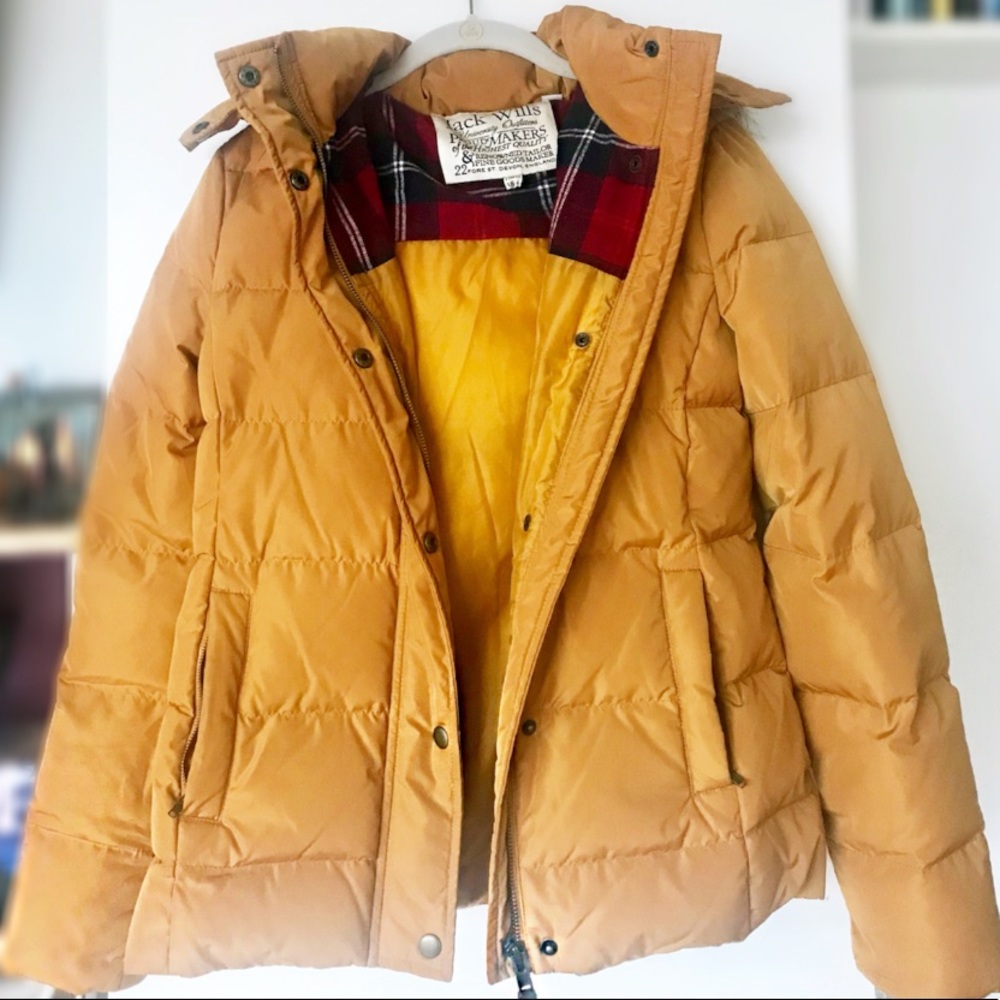 Jack Wills Mustard Puffer Coat!🍁❄️